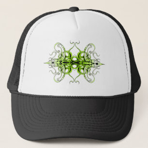 Green Custom Tribal Tattoo Design Truckerkappe