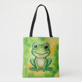 Green cute frog