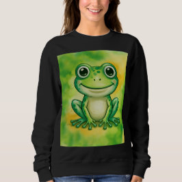 Green cute frog sweatshirt
