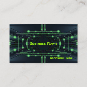 Green Cyber Circuits Business Card Visitenkarte