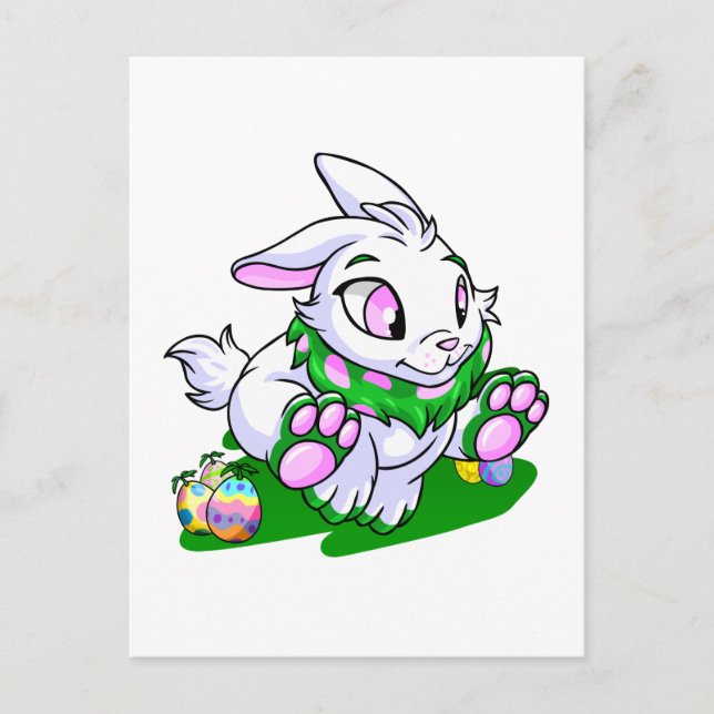 Green Cybunny rennt durch Negligationen Postkarte (Vorderseite)