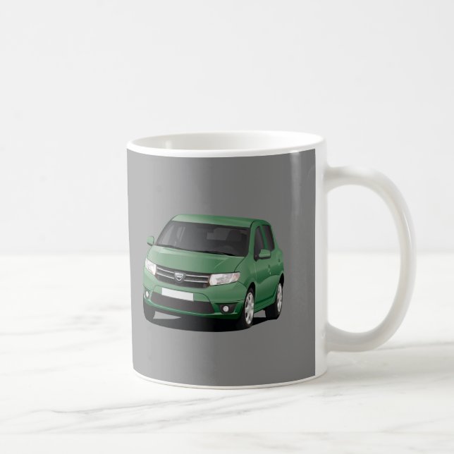 Green Dacia Sandero 2 x Bild Kaffeetasse (Rechts)