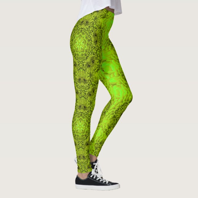 GREEN DAHLIA BLUME Abstrakt Leggings (Rechts)