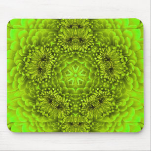 GREEN DAHLIA BLUME PETALS MOUSEPAD