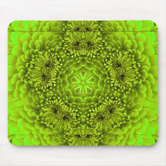 GREEN DAHLIA BLUME PETALS MOUSEPAD (Vorne)