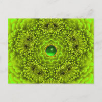 GREEN DAHLIA UND EMERALD GEMSTONE Floral