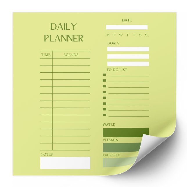 Green Daily Planer To Do List Notizblock (Von Creator hochgeladen)