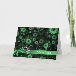 Green Daisies Dankeschön Card Dankeskarte