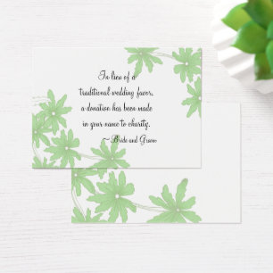 Green Daisies Wedding Wohltätigkeit Fevor Card