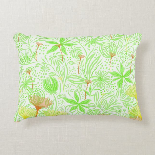 Green Daisy Accent Cushion Dekokissen (Vorderseite)