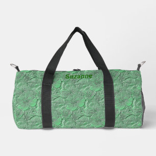 Green Daisy Blume Art Pattern Personalisiert Duffle Bag
