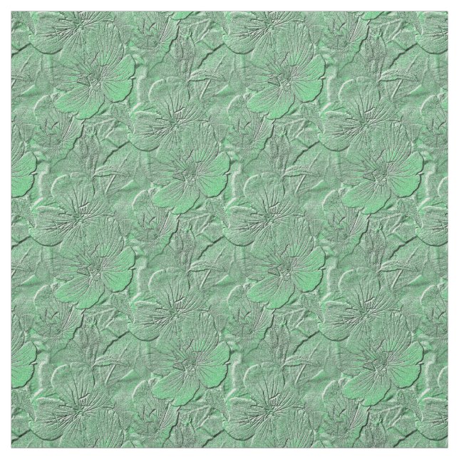 Green Daisy Blume Naturkunstmuster Stoff (Muster)