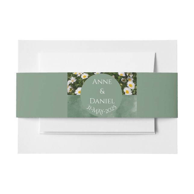 Green Daisy Einladungsbanderole (Vorderseite Beispiel)