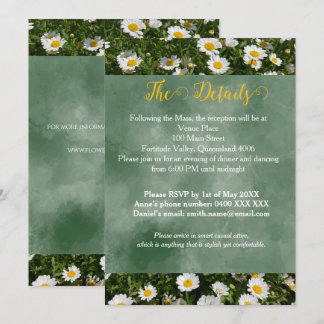 Green Daisy Portrait Details Karte