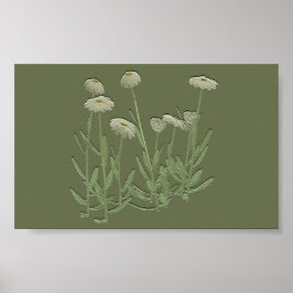 Green Daisy-Wandplakat Poster