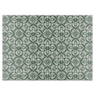 Green Damask Cutting Board Schneidebrett