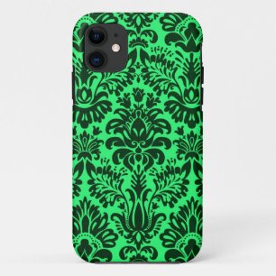 Green Damask Design iPhone 11 Hülle
