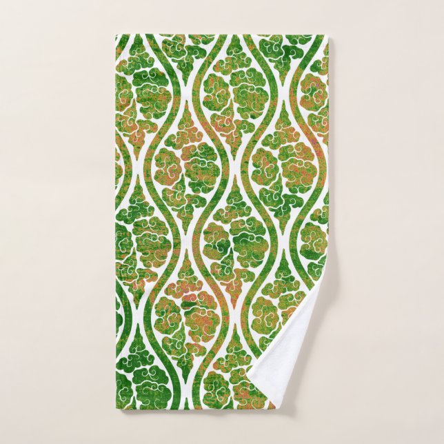 Green Damask Handtuch (Handtuch)
