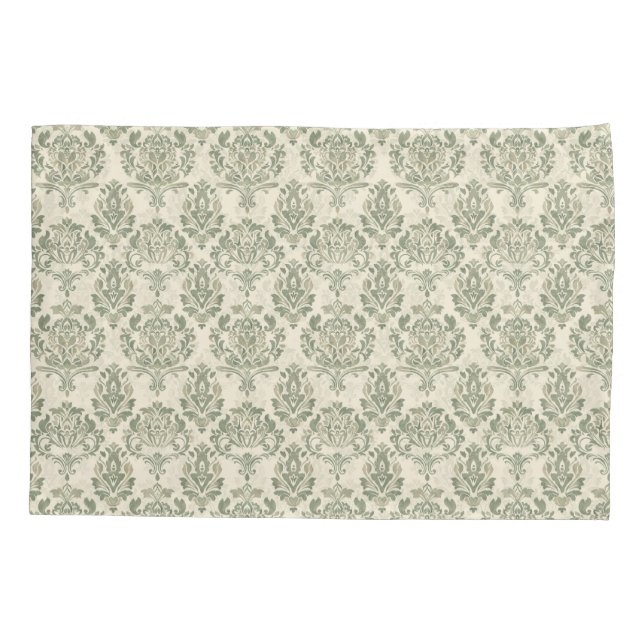 Green Damask Kissenbezug (Rückseite)
