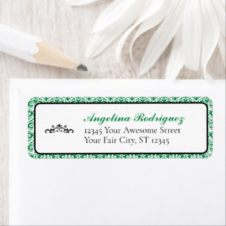 Green Damask Pattern Abschluss