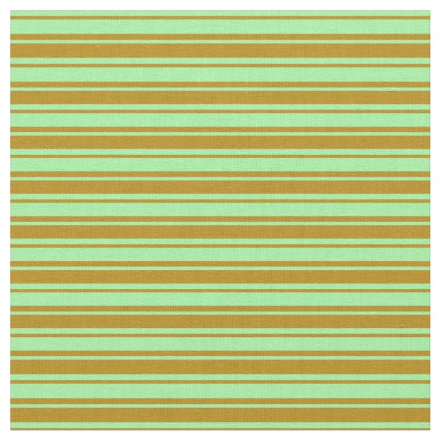 Green & Dark Goldenrod Lines Stoff (Nahaufnahme)