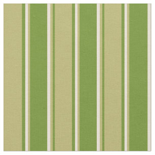 Green, Dark Khaki und Bisque Lines Muster Stoff