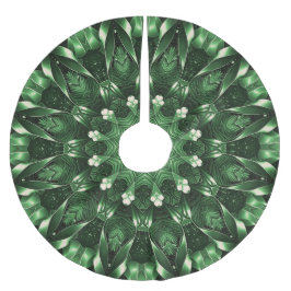 Green Decorative Christmas Tree Skirt Polyester Weihnachtsbaumdecke