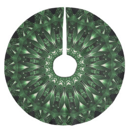 Green Decorative Christmas Tree Skirt Polyester Weihnachtsbaumdecke