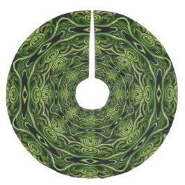 Green Decorative Holiday Tree Skirt Polyester Weihnachtsbaumdecke