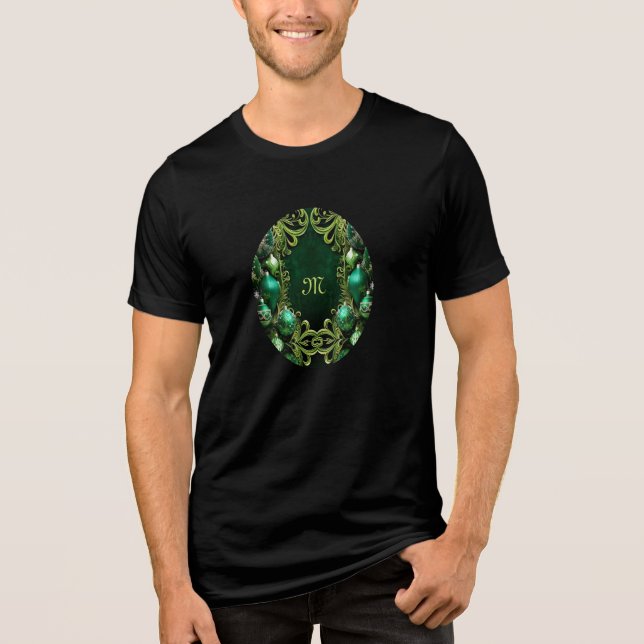 Green Decorative Ornaments Urlaub Männer T - Shirt (Vorderseite)