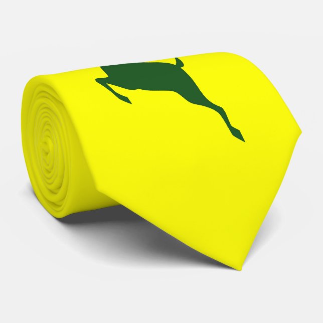 Green Deer Necktie Krawatte (Gerollt)