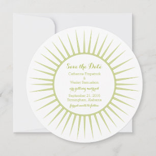 Green Deko Retro Save the Date einladen Einladung