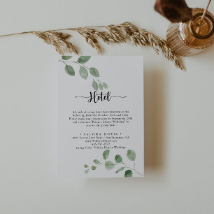 Green Delight Eucalyptus Hotel Begleitkarte