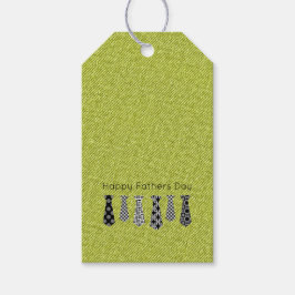 Green Denim BlackWhite Neck Ties Happy Vathers Day Geschenkanhänger