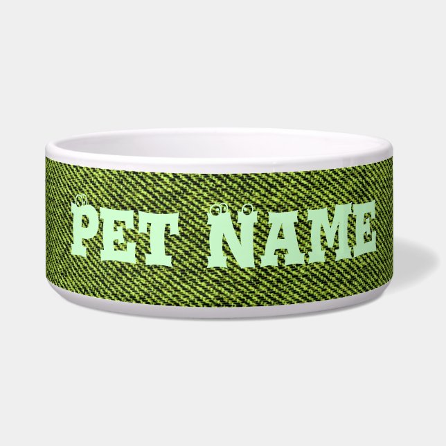 Green Denim Napf (Links)