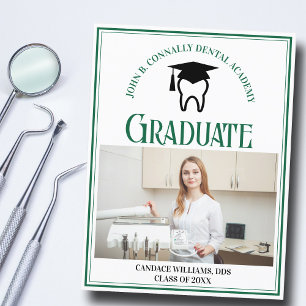 Green Dental School Foto Custom Abschluss Ankündigungspostkarte