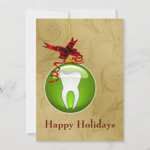 Green Dentist Holiday Cards Feiertagskarte