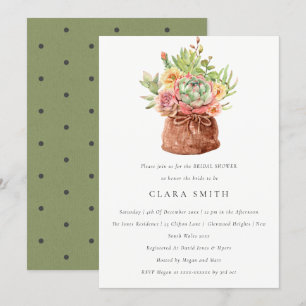 GREEN DESERT ERFOLGREICHES CACTI FOLIAGE-BRAUTPART EINLADUNG