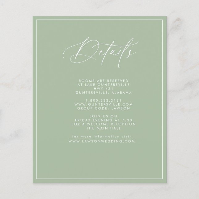 Green Details Card für die Haushaltsseiten Flyer (Vorne)