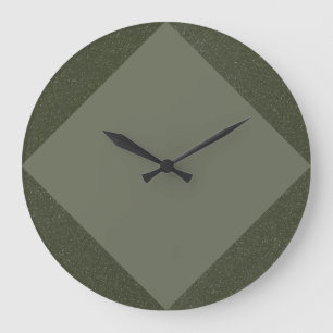 Green Diamond Clock mit zwei Tonen Große Wanduhr