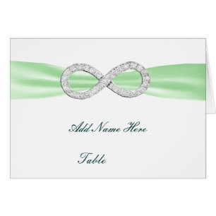Green Diamond Infinity Wedding Table Platzkarte