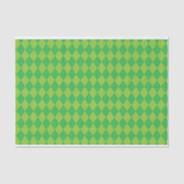GREEN DIAMOND MARDI GRAS PATTERN SEIDENPAPIER