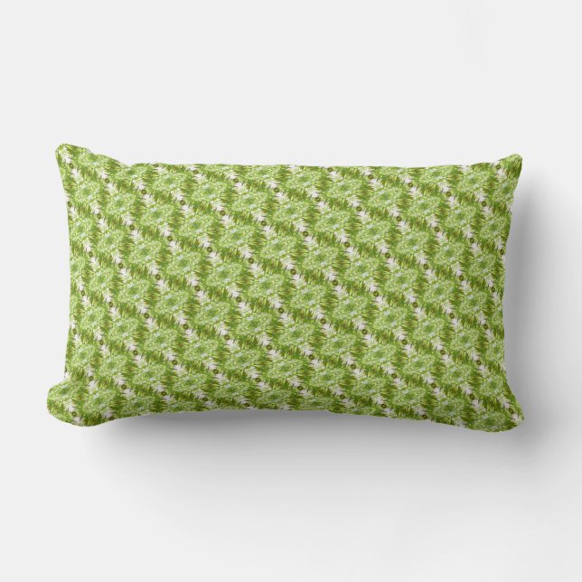 Green Diamond Pattern Pillow Lendenkissen (Vorderseite)