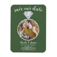 Green Diamond Ring Blende Foto Save the Date