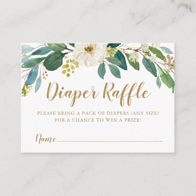 Green Diaper Beilage Karte (Vorderseite)