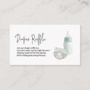 Green Diaper Raffle Begleitkarte