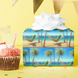 Green Dill Pickle in einer Hängematte Geschenkpapier