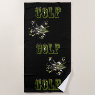 Green Dimensional Golf Picture Logo, Strandtuch