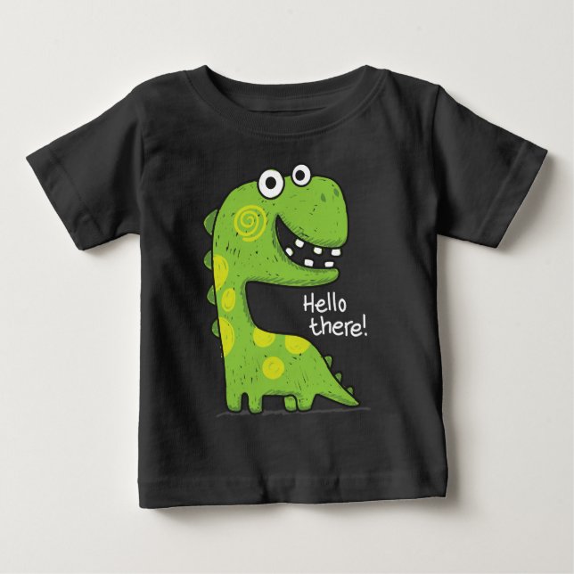 Green Dino Baby T-shirt (Vorderseite)