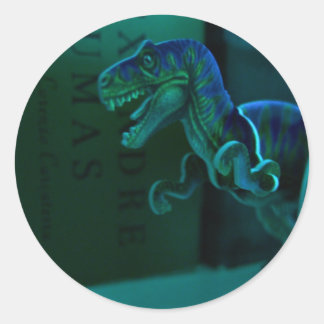 Green Dino Runder Aufkleber